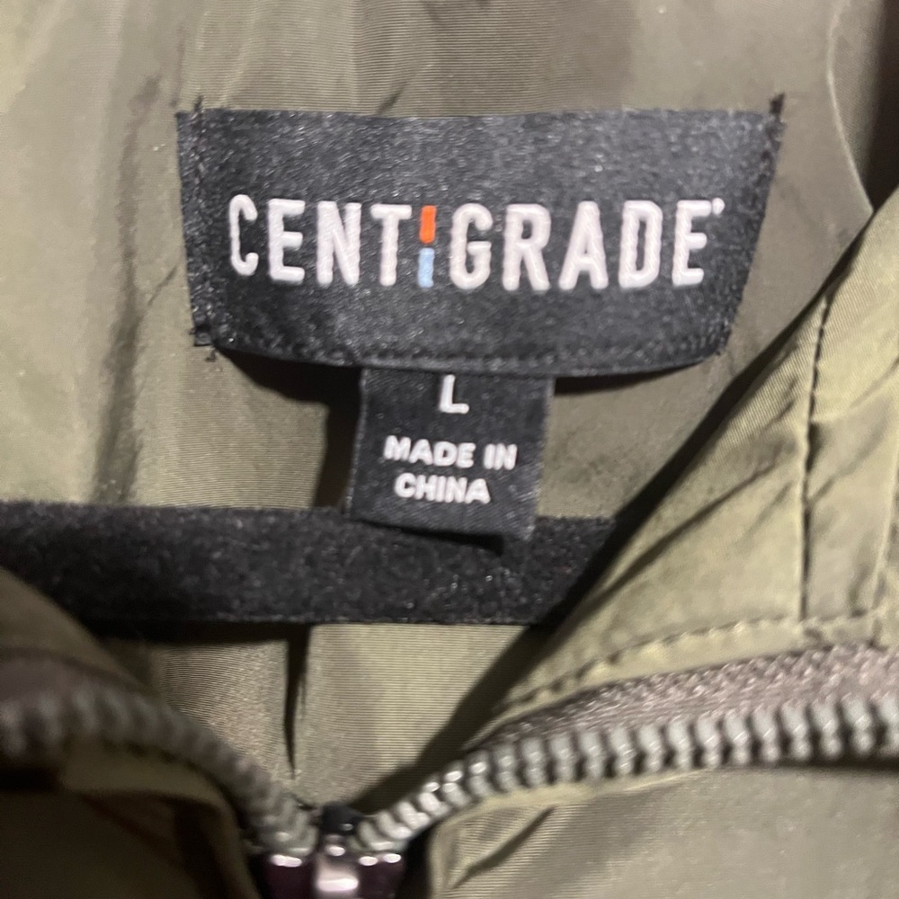NWOT Centigrade Army Green Rain Jacket Large - Picture 2 of 8